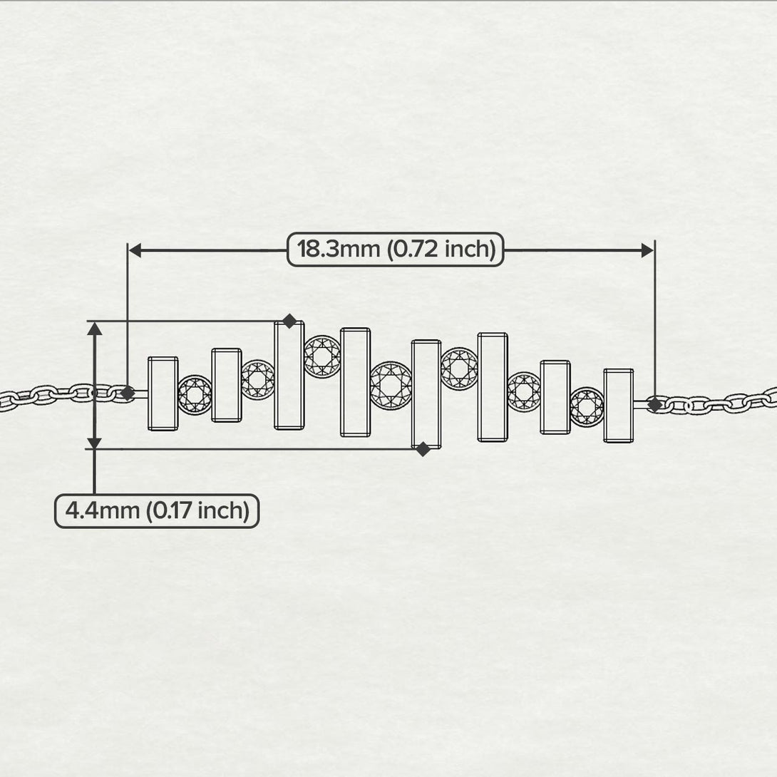 Bars Diamond Necklace - Mercy No. 2