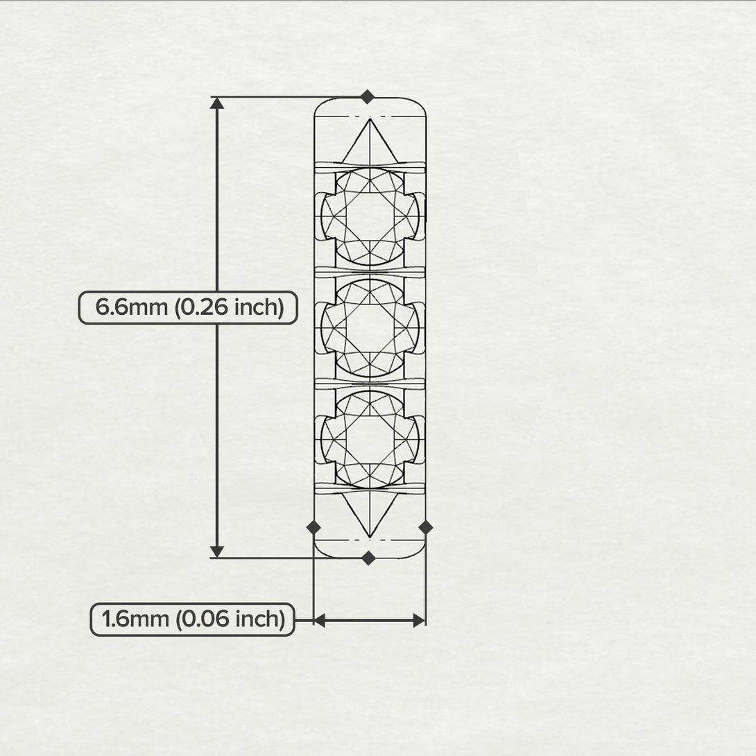 3 Sapphires Stud Earrings - Mina No. 15