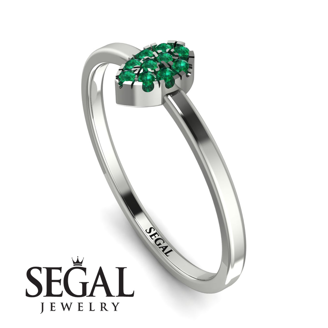 Minimalist Pear Emerald Ring - Genesis No. 6