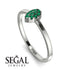 Minimalist Pear Emerald Ring - Genesis No. 6