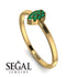 Minimalist Pear Emerald Ring - Genesis No. 4 image 2