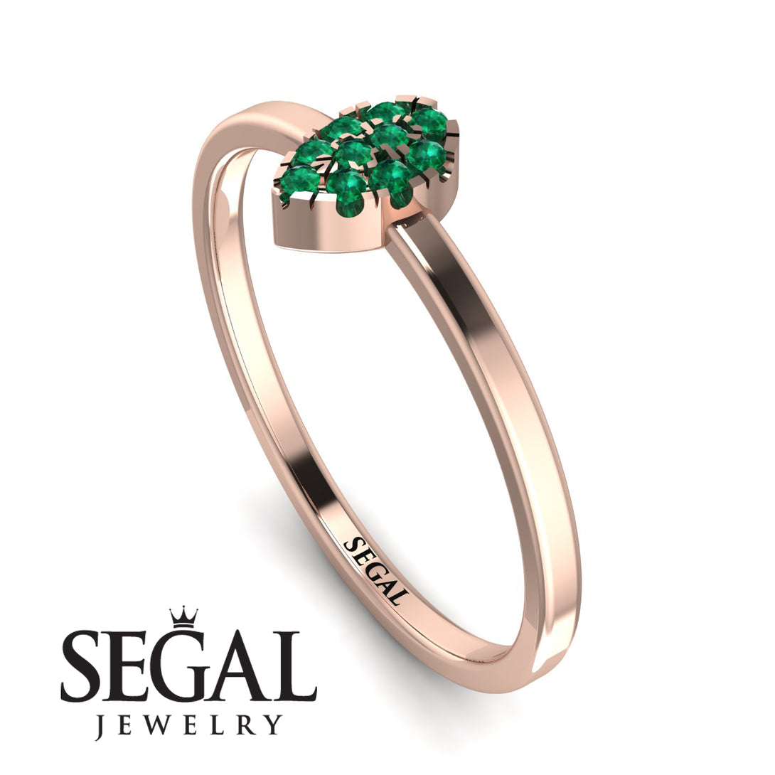 Minimalist Pear Emerald Ring - Genesis No. 5