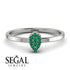 Minimalist Pear Emerald Ring - Genesis No. 6 image 10