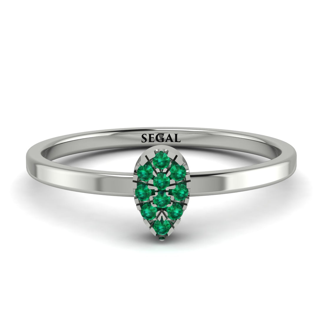 Minimalist Pear Emerald Ring - Genesis No. 6
