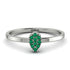 Minimalist Pear Emerald Ring - Genesis No. 6