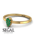 Minimalist Pear Emerald Ring - Genesis No. 4 image 3