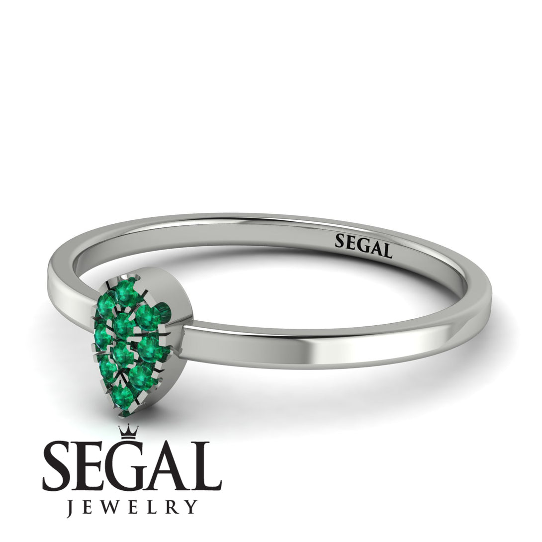 Minimalist Pear Emerald Ring - Genesis No. 6
