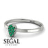 Minimalist Pear Emerald Ring - Genesis No. 6 image 3