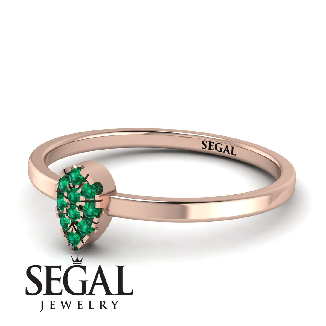 Minimalist Pear Emerald Ring - Genesis No. 5