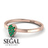 Minimalist Pear Emerald Ring - Genesis No. 5