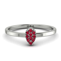 Minimalist Pear Ruby Ring - Genesis No. 12 image 1