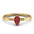 Minimalist Pear Ruby Ring - Genesis No. 10