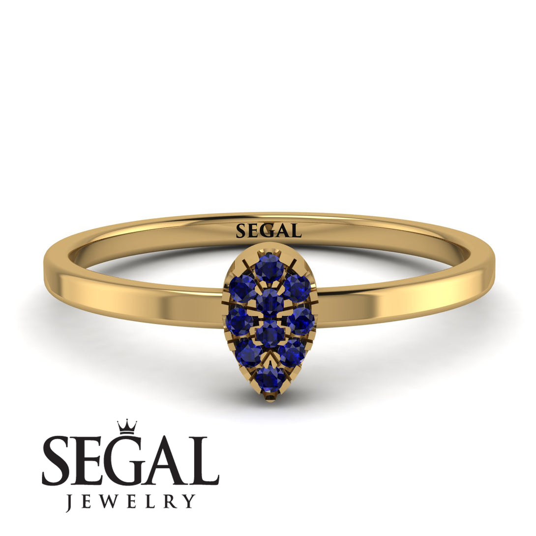 Minimalist Pear Sapphire Ring - Genesis No. 13