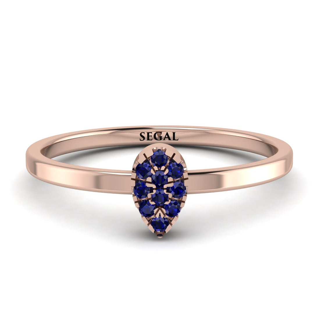 Minimalist Pear Sapphire Ring - Genesis No. 14