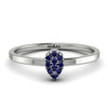Minimalist Pear Sapphire Ring - Genesis No. 15