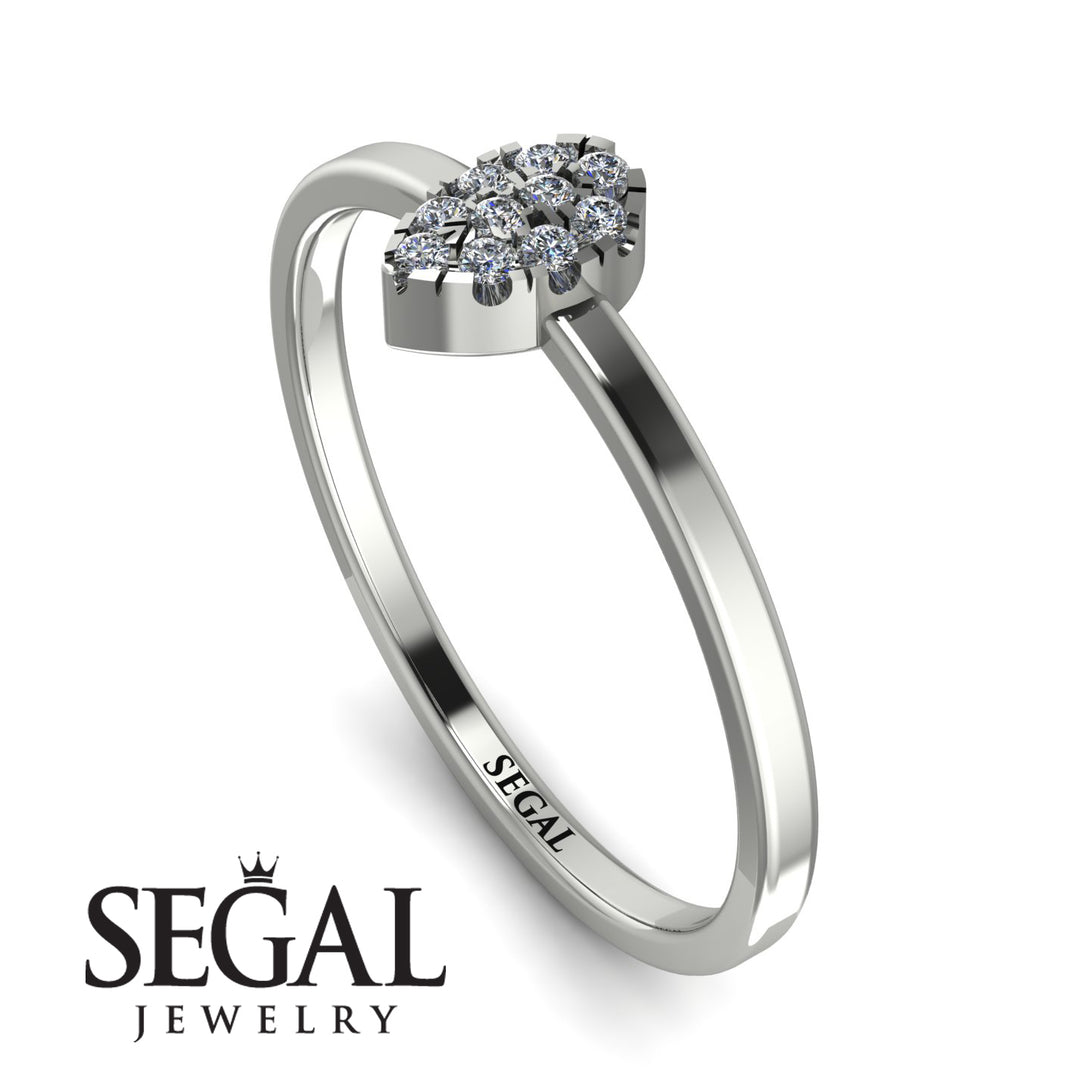 Minimalist Pear Diamond Ring - Genesis No. 3