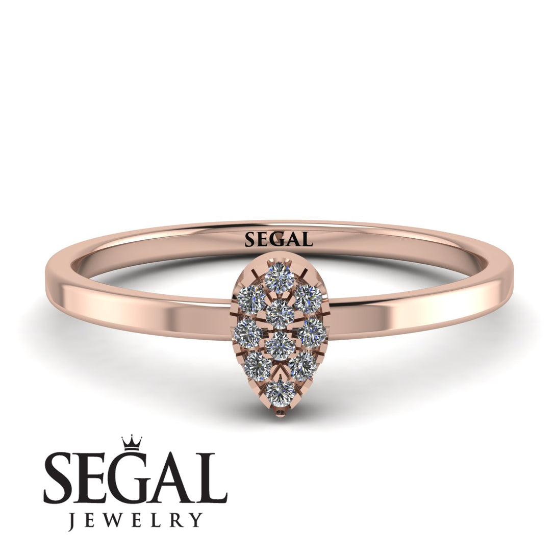 Minimalist Pear Diamond Ring - Genesis No. 2