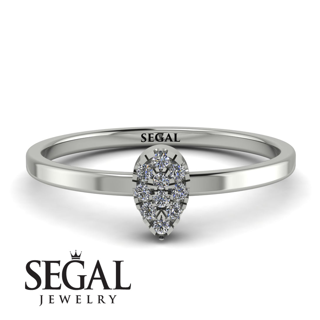 Minimalist Pear Diamond Ring - Genesis No. 3