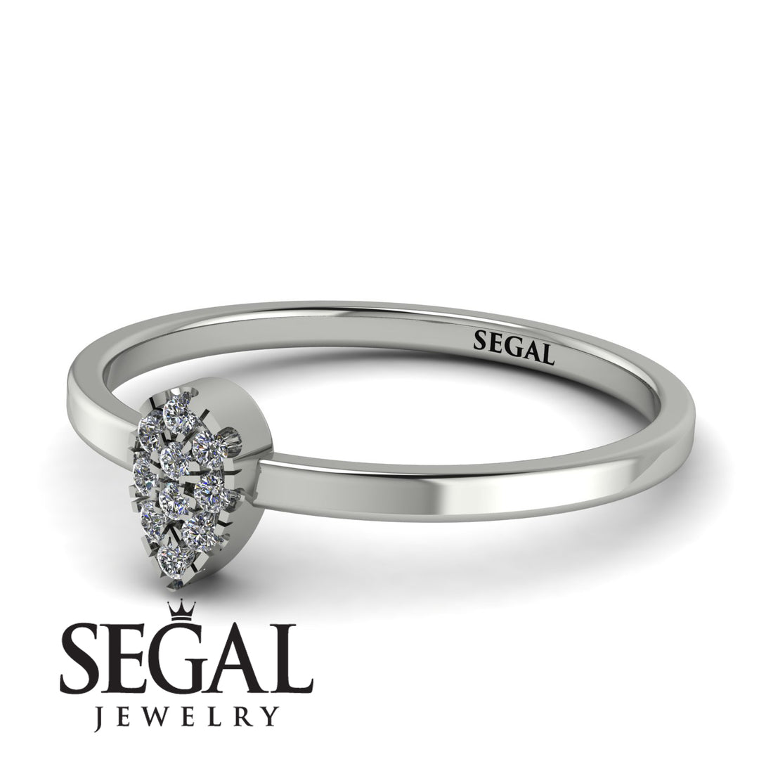 Minimalist Pear Diamond Ring - Genesis No. 3