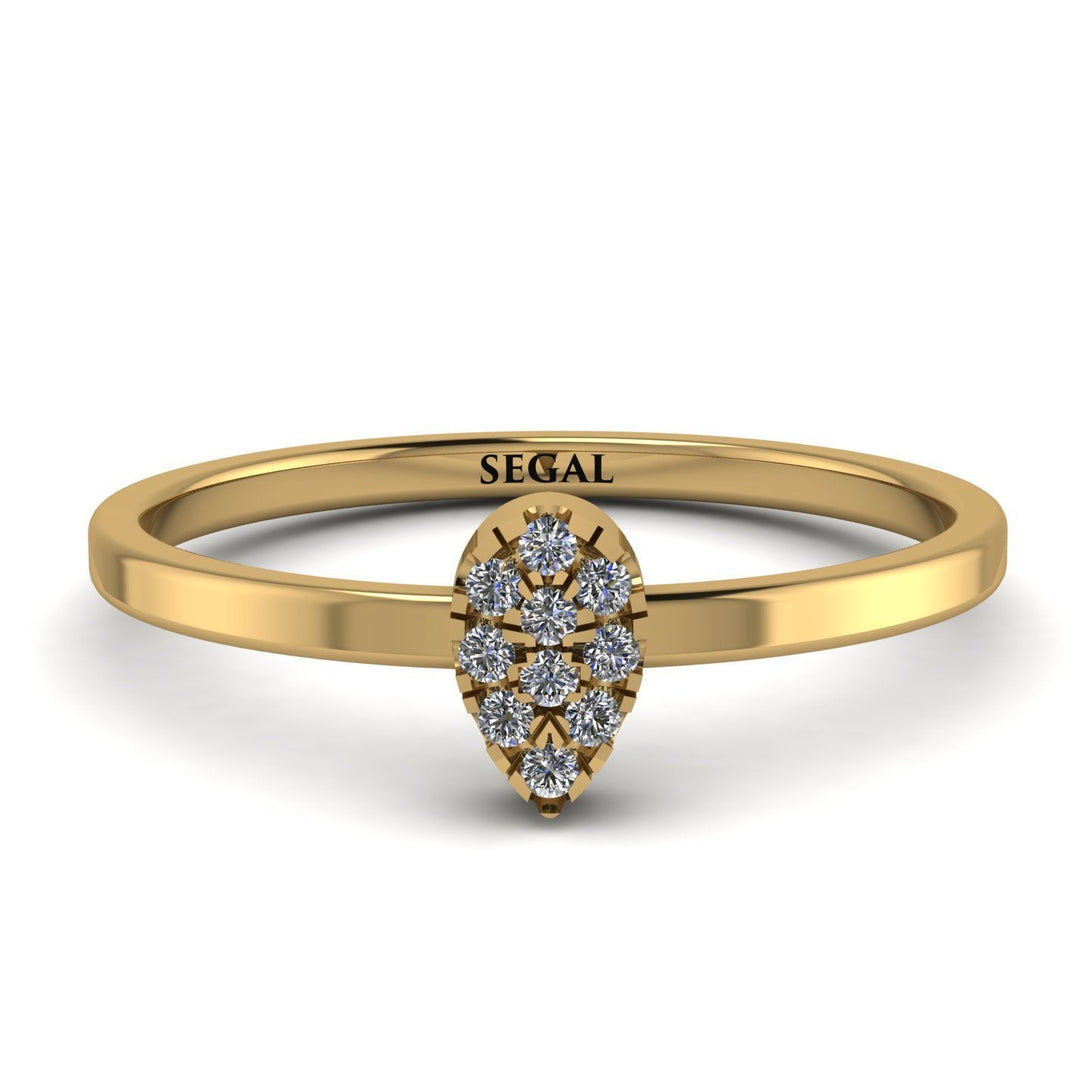 Minimalist Pear Diamond Ring - Genesis No. 1