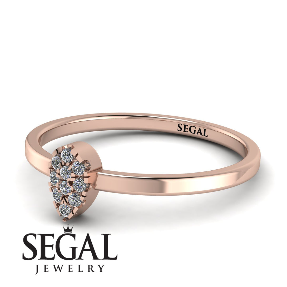 Minimalist Pear Diamond Ring - Genesis No. 2