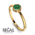 Minimalist Round Emerald Ring - Mckenna No. 4
