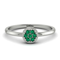 Minimalist Round Emerald Ring - Mckenna No. 6 image 1