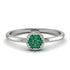 Minimalist Round Emerald Ring - Mckenna No. 6