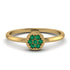 Minimalist Round Emerald Ring - Mckenna No. 4