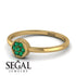 Minimalist Round Emerald Ring - Mckenna No. 4