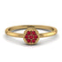 Minimalist Round Ruby Ring - Mckenna No. 10