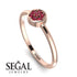 Minimalist Round Ruby Ring - Mckenna No. 11