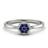 Minimalist Round Sapphire Ring - Mckenna No. 15