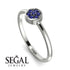 Minimalist Round Sapphire Ring - Mckenna No. 15