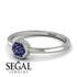 Minimalist Round Sapphire Ring - Mckenna No. 15