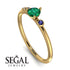 Minimalist Thin Emerald Ring - Brielle No. 64