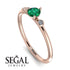 Minimalist Thin Emerald Ring - Brielle No. 5