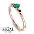 Minimalist Thin Emerald Ring - Brielle No. 35 image 10