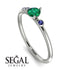 Minimalist Thin Emerald Ring - Brielle No. 66 image 10