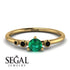 Minimalist Thin Emerald Ring - Brielle No. 34