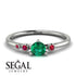 Minimalist Thin Emerald Ring - Brielle No. 51 image 2