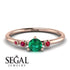 Minimalist Thin Emerald Ring - Brielle No. 50