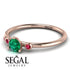 Minimalist Thin Emerald Ring - Brielle No. 50 image 3