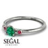 Minimalist Thin Emerald Ring - Brielle No. 51 image 3