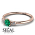 Minimalist Thin Emerald Ring - Brielle No. 5