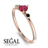 Minimalist Thin Ruby Ring - Brielle No. 41 image 10