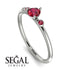 Minimalist Thin Ruby Ring - Brielle No. 57 image 10