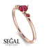 Minimalist Thin Ruby Ring - Brielle No. 56 image 10