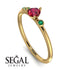 Minimalist Thin Ruby Ring - Brielle No. 25 image 10