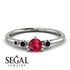 Minimalist Thin Ruby Ring - Brielle No. 42 image 2